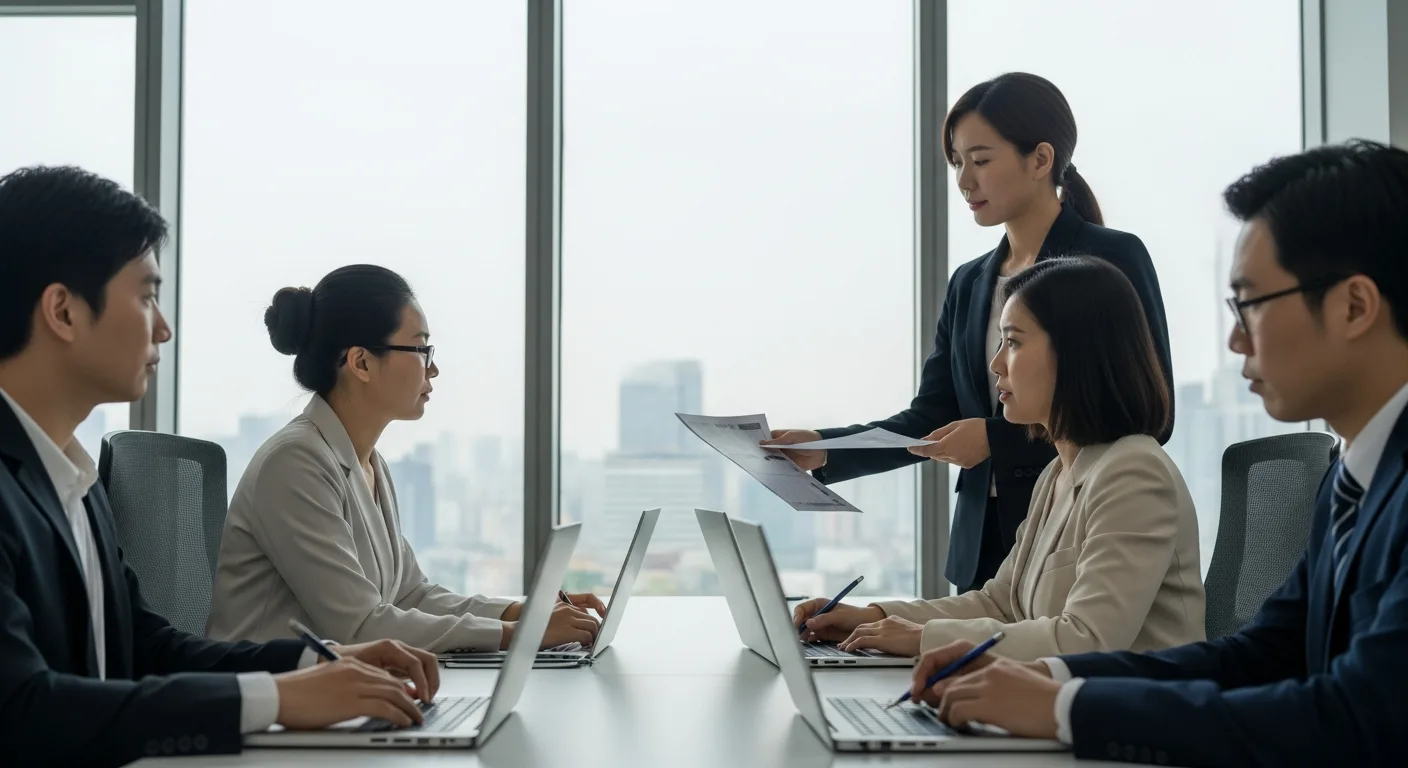 국외연수 회의·브리핑 장면